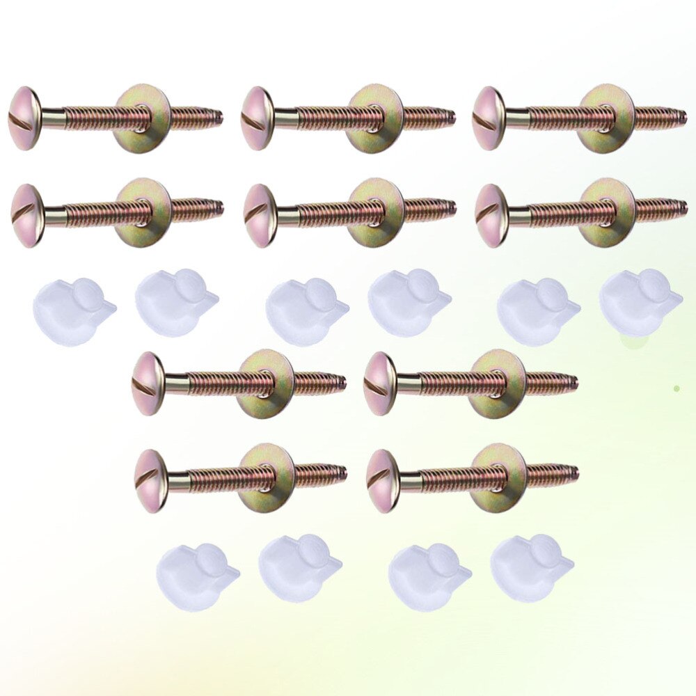 6pcs Toilet Bolt Toilet Tank Screw Fixing Bolt Fixed Fittings Toilet Screws Toilet Accessories with Nuts and Washers