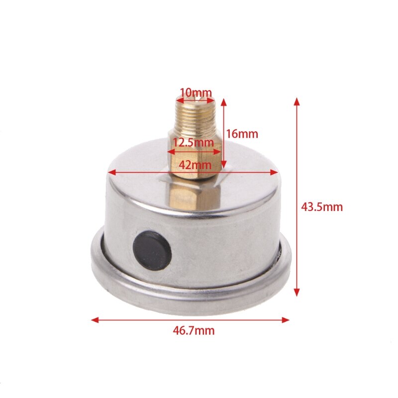 Fuel Pressure Regulator Gauge 0-160 Psi / Bar Liquid Fill Chrome Fuel Oil Gauge