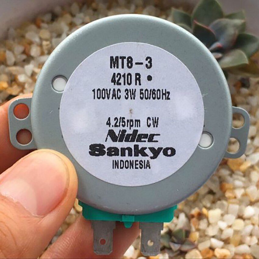 CW Round Claw Pole Permanent Magnet Synchronous Motor AC 100V 50/60HZ, 3W D Shaft AC Synchronous Motor 4.2~5rpm, Shaft Dia 5mm