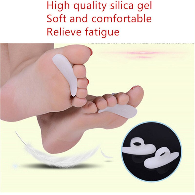 1Pair Unisex Hammer Silicone Toe Protection Bone Toe Ectropion Corrector Health Care Product File for Feet Valgus Adjuster