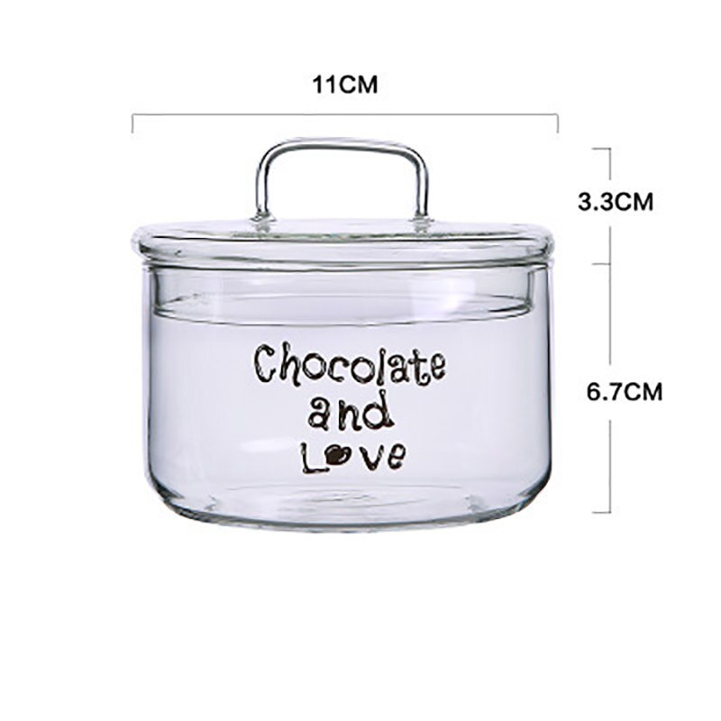 Stackable Glass Storage Jars Heat-Resistant Food Airtight Container Coffee Mason Jar Cereal Dispenser Kitchen Storage Organizer: B with cover