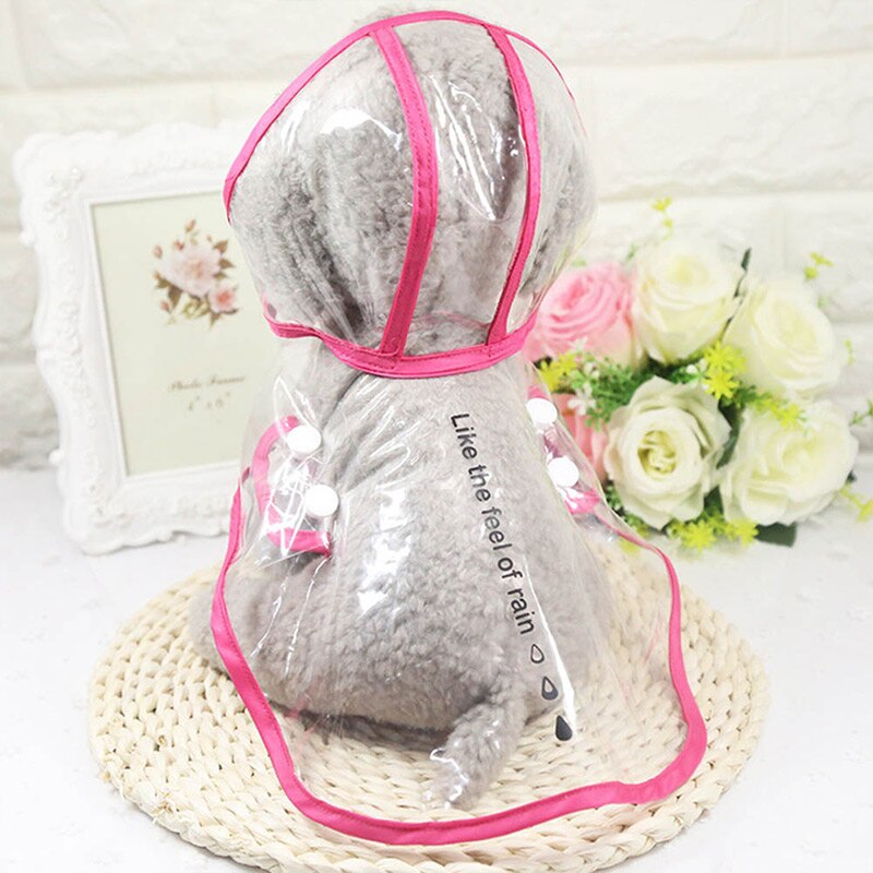 Regen Jas Voor Honden Jassen Regen Transparante Hond Regenjassen Jumpsuit Waterdichte Regenjas Voor Honden Huisdieren Kleding Waterdicht XS-XXL: Rose / XXL