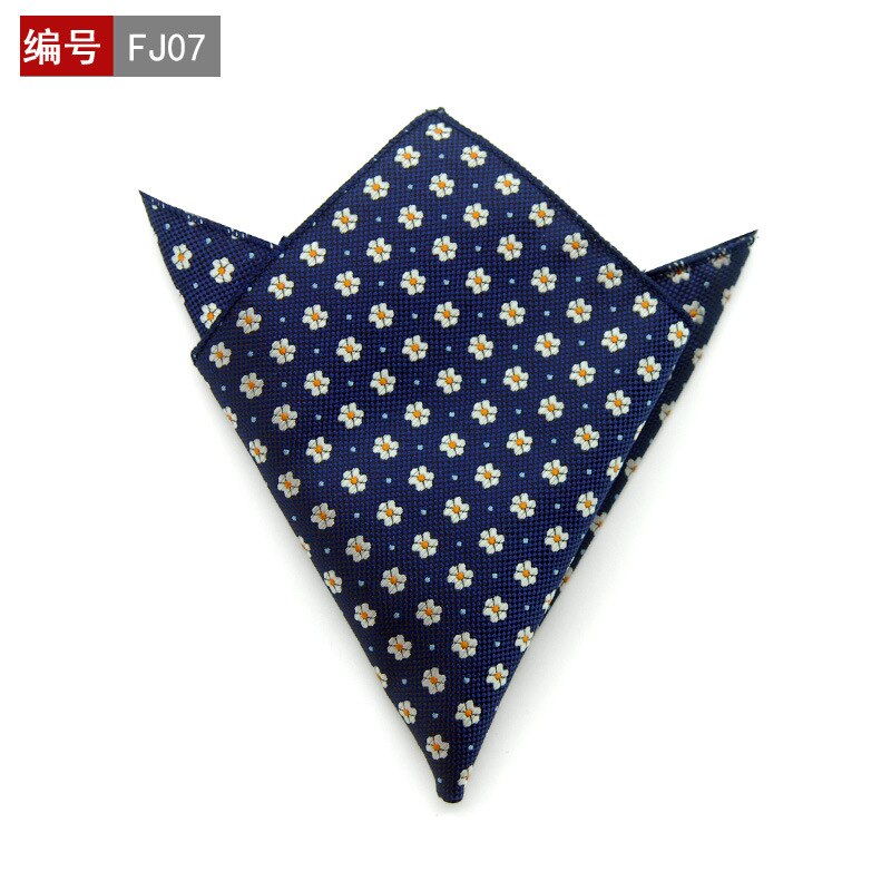 25*25cm polyester lommetørkle herre business dress floral lomme firkantet hankies klassisk rutete lomme håndkle: 7