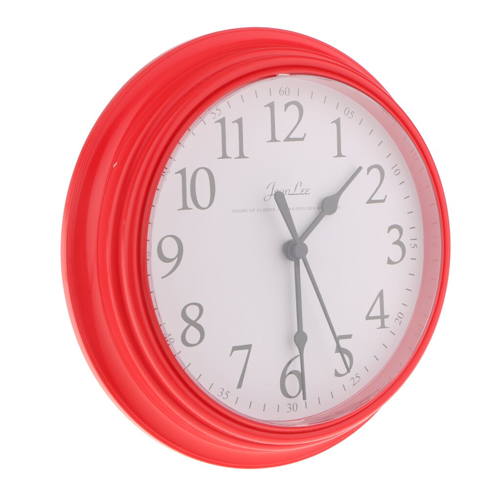 9Inch Wandklok Slaapkamer Woonkamer Quartz Horloge Digitale Klok Geel Plastic
