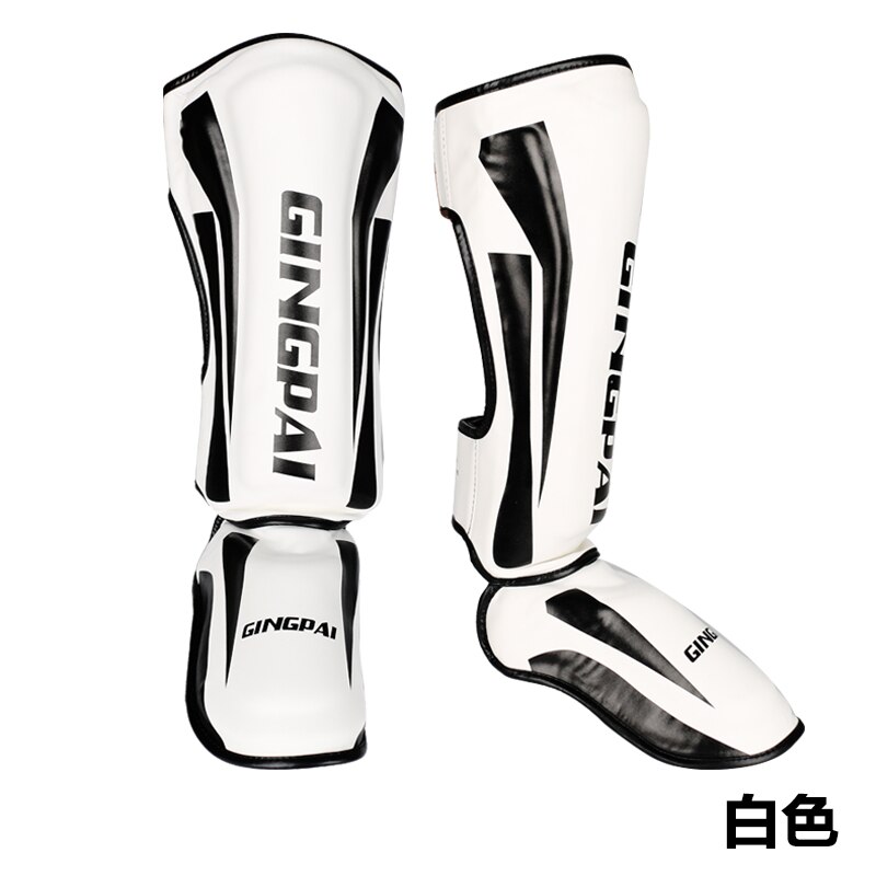 Pretorian Profession Grant boxe Ticken shinguard Greaves cou-de-pied Mma pied Muay Thai jumeaux gants de combat hommes Mma tibia garde: GP white / L