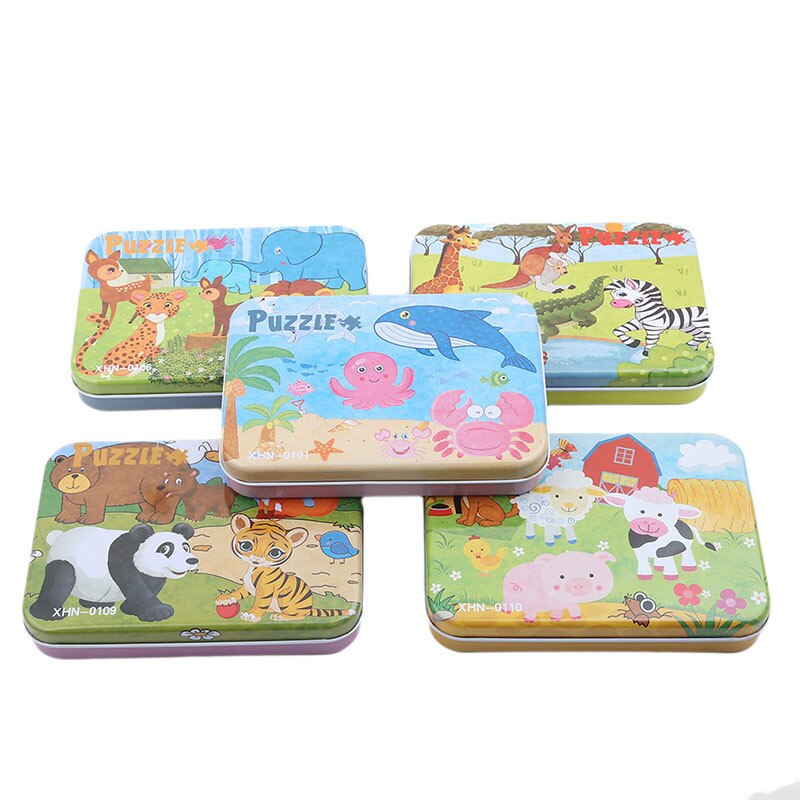 Kinderen Speelgoed Cartoon Houten 3D Puzzel Dieren Patroon Puzzel Kids Classic Educatief Speelgoed Kinderen Kids