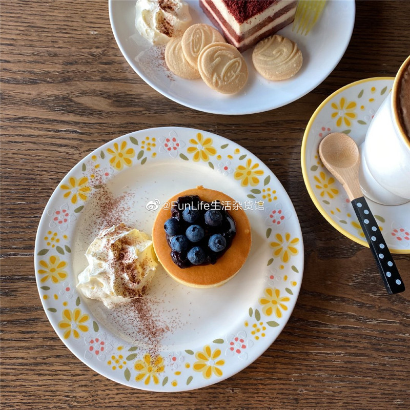French style vintage coffee cup, small porcelain flower coffee cup saucer, dessert coffee cup, household drinking utensil ( ef50cc)