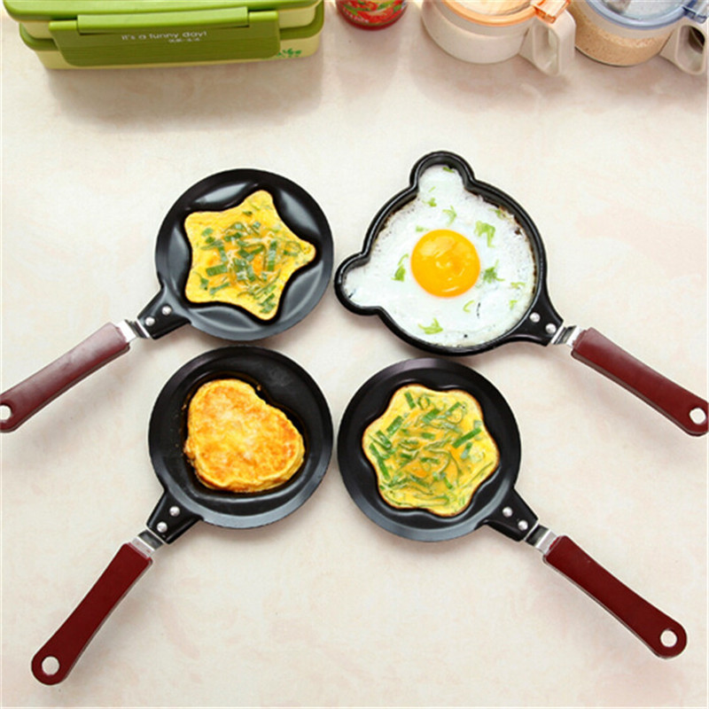 Æg stegning pandekager køkkenpande med pind husholdningsartikler mini pot køkken værktøj