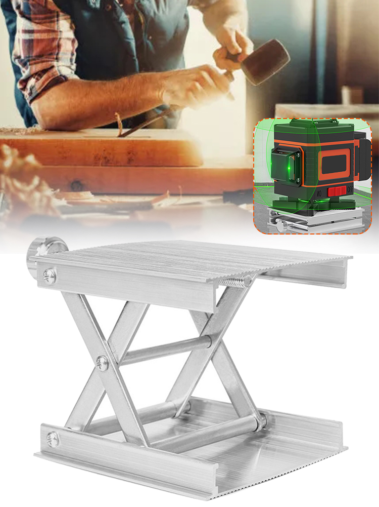 Laboratory Lift Stand Adjustable Aluminum Lab Scissors Jack Lifting Platform for Level Lab Equipment Floor Measure Tool