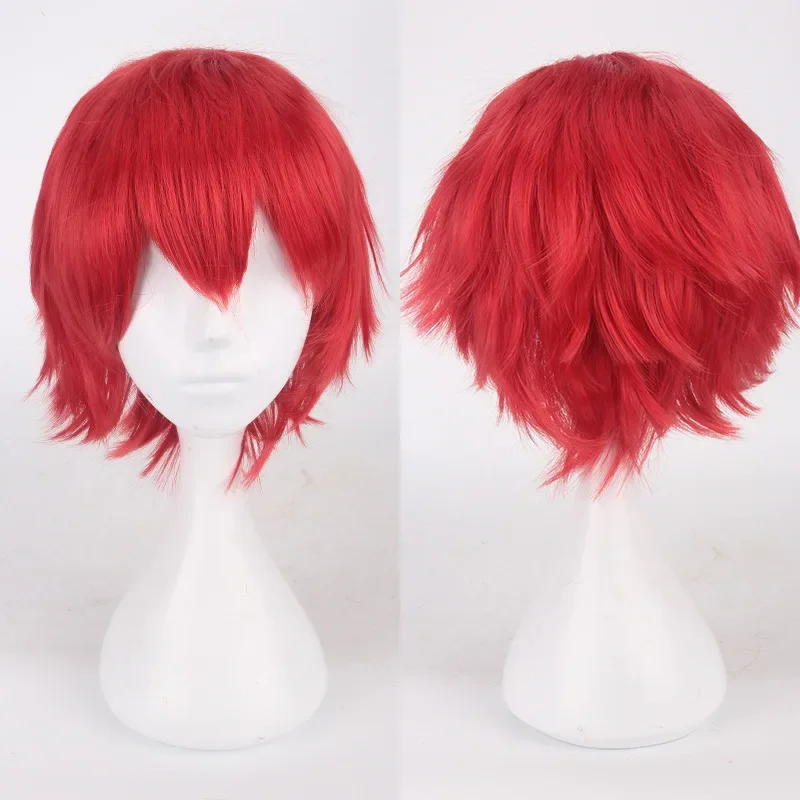 Wolf schneiden Mit Pony abgehackt Cosplay Party Perücke Für Männer Frauen Rosa verrotten Blau Lila Koreanischen Stil Mann Perücke Synthetische Kurze Perücken