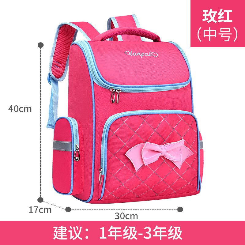 Schule taschen für Mädchen Wasserdichte freundlicher Rucksack freundlicher Buch Tasche schul Orthopädische primay schule Rucksack mochila infantil: mediun Rosa