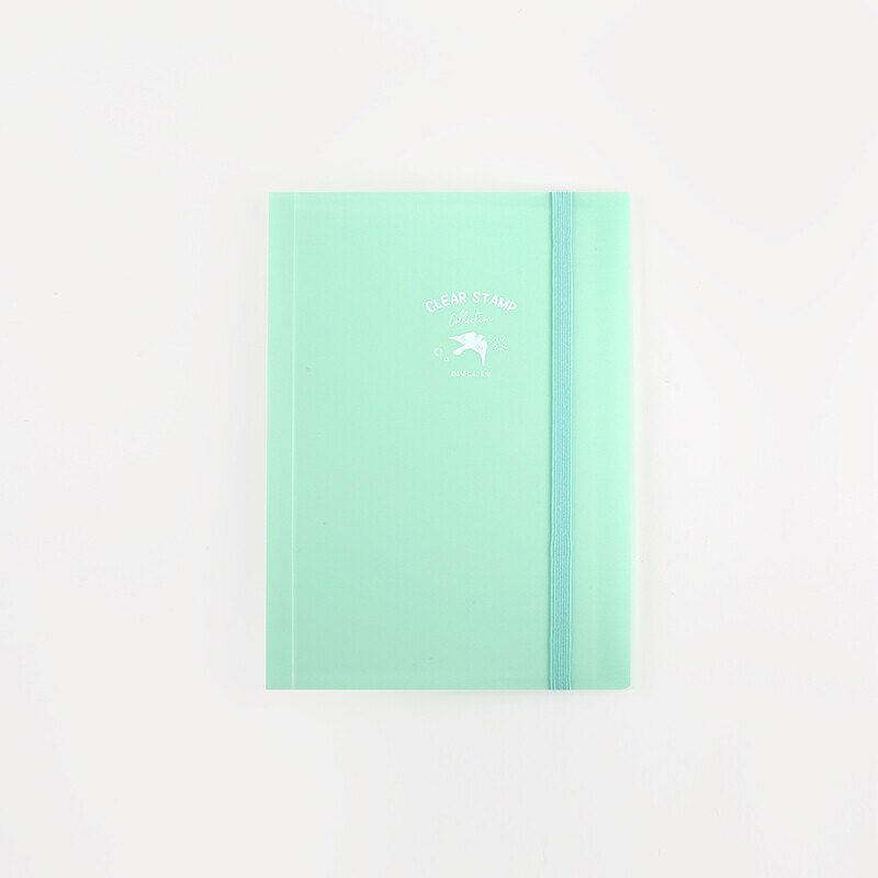 Japan BGM Clear Stamp Album Book, Acrylic Stamping Clear Block, Transparent Clear Stamps Seal,for Scrapbooking Craft Card Making: album green