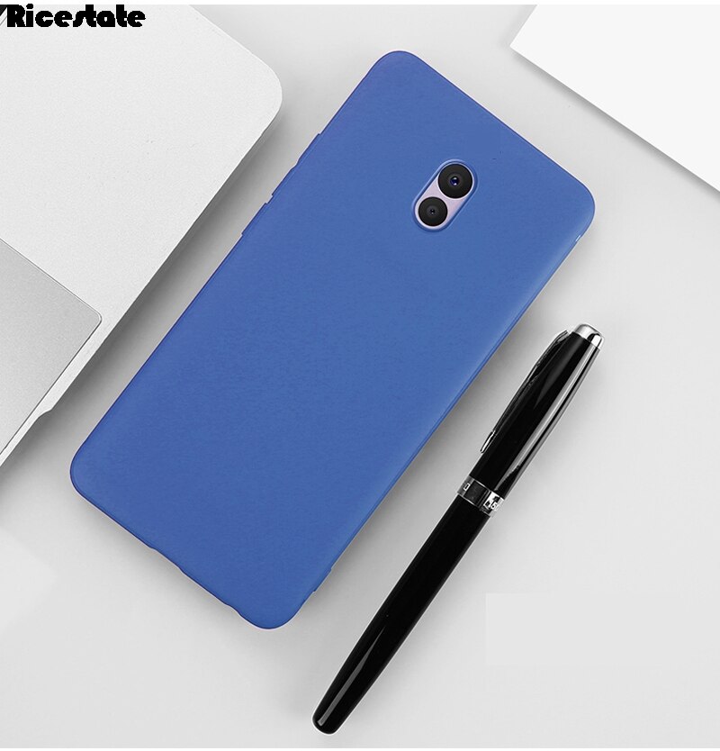 Per Meizu M6 M6T M6S M6 nota copertura della cassa Del Silicone Meizu M6 mini Glassata opaca solido colori Molle della Cassa del silicone