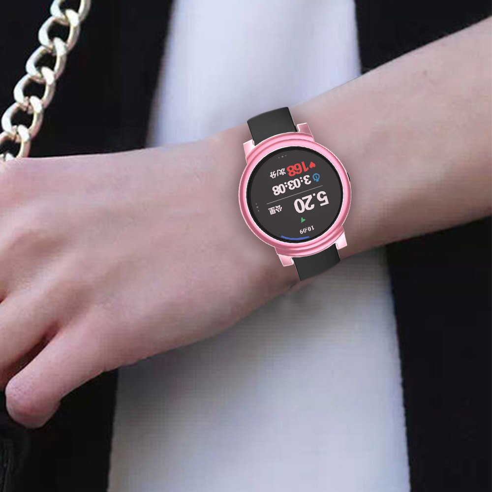 Blødt silikone etui til ticwatch e smart watch beskyttende etuier kofanger til tic watch e watch cover panser slim plating tpu shell
