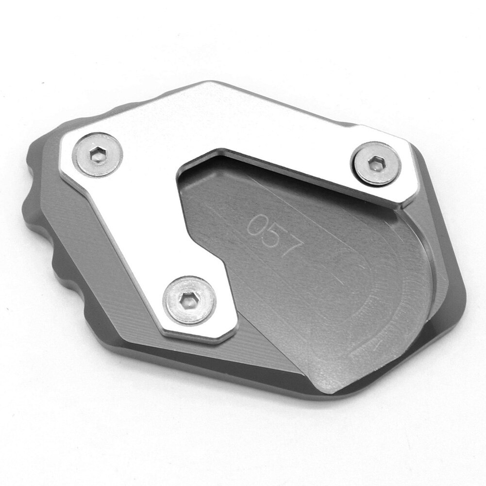 Plaque moto Support de remplacement ajustement Direct utile style en alliage d'aluminium Extension coussinet pied Support latéral Stable pour R1250GS: Gris