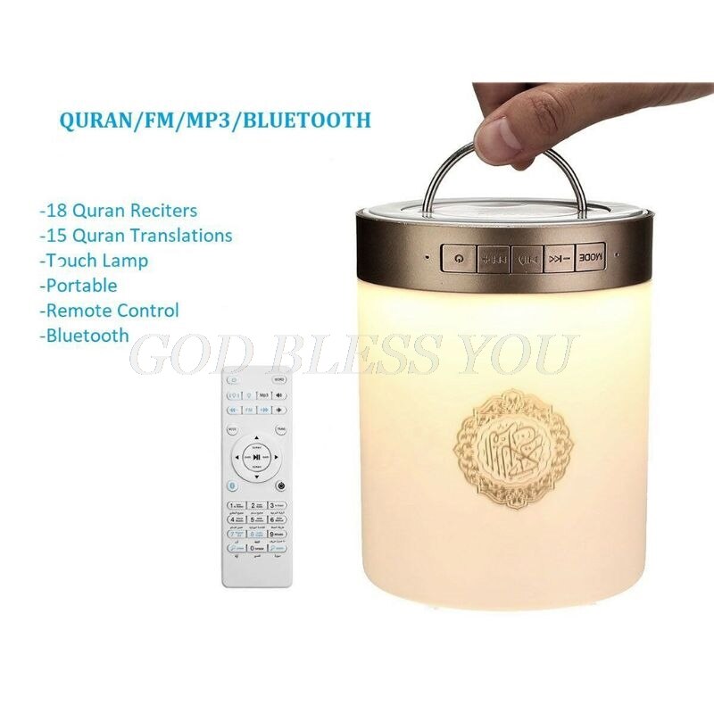 Quran Bluetooth Lautsprecher Bunte Fernbedienung Kleine Mondlicht LED Nachtlicht Mond Lampe Mondlicht Drahtlose Quran Lautsprecher