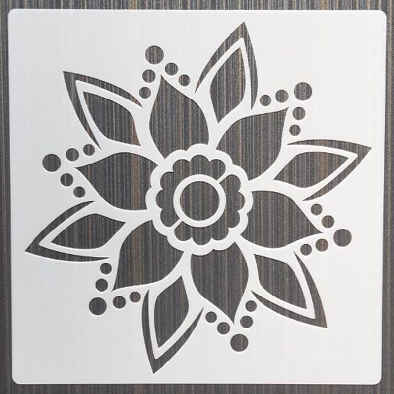 1Pcs 20*20Cm Eenvoudige Mandala Diy Gelaagdheid Stencils Muur Schilderen Meubels Plakboek Kleuring Embossing Album Decoratieve Template: violet