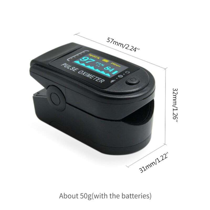 Draagbare Vingertop Oximeter Led Display Bloed Zuurstof Pulse Hartslagmeter Molc