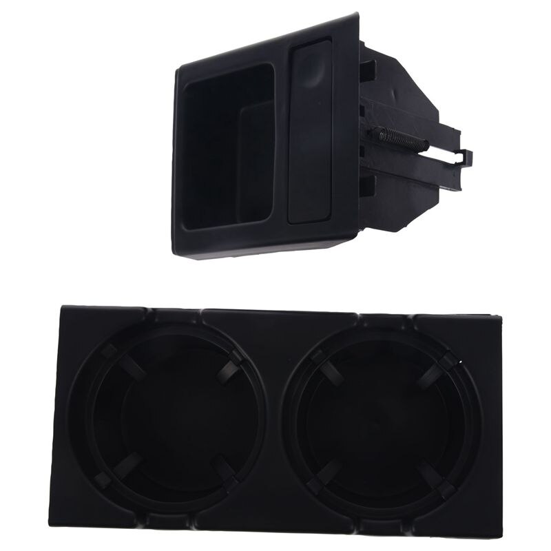 Double hole car front center console cup rack / change box for BMW E46:black