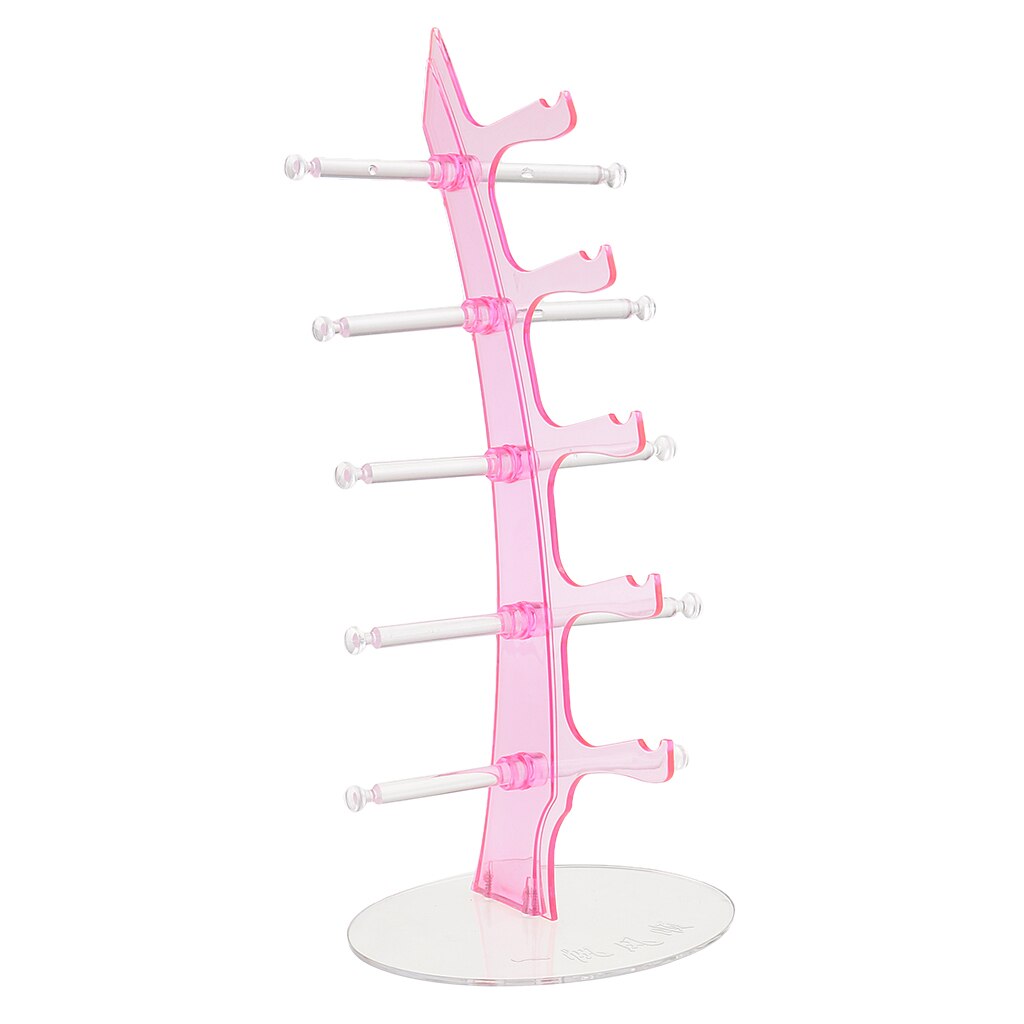 5 Pair Sunglasses Eyeglasses Glasses Acrylic Frame Display Stand Organizer Rack Shelf Show Rack Counter Holder Transparent Holde