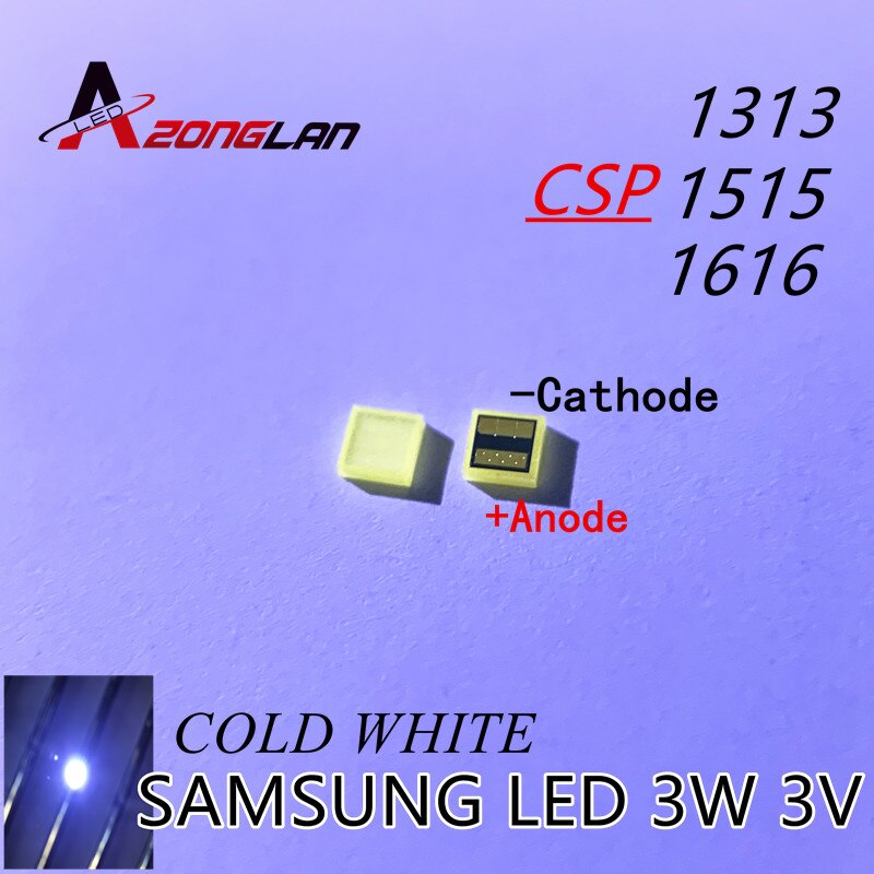 50-1000PCS pcs For SAMSUNG SEOUL LG LCD Backlight TV Application LED Backlight 3W 3V CSP 1313 1414 1515 1616 Cool white