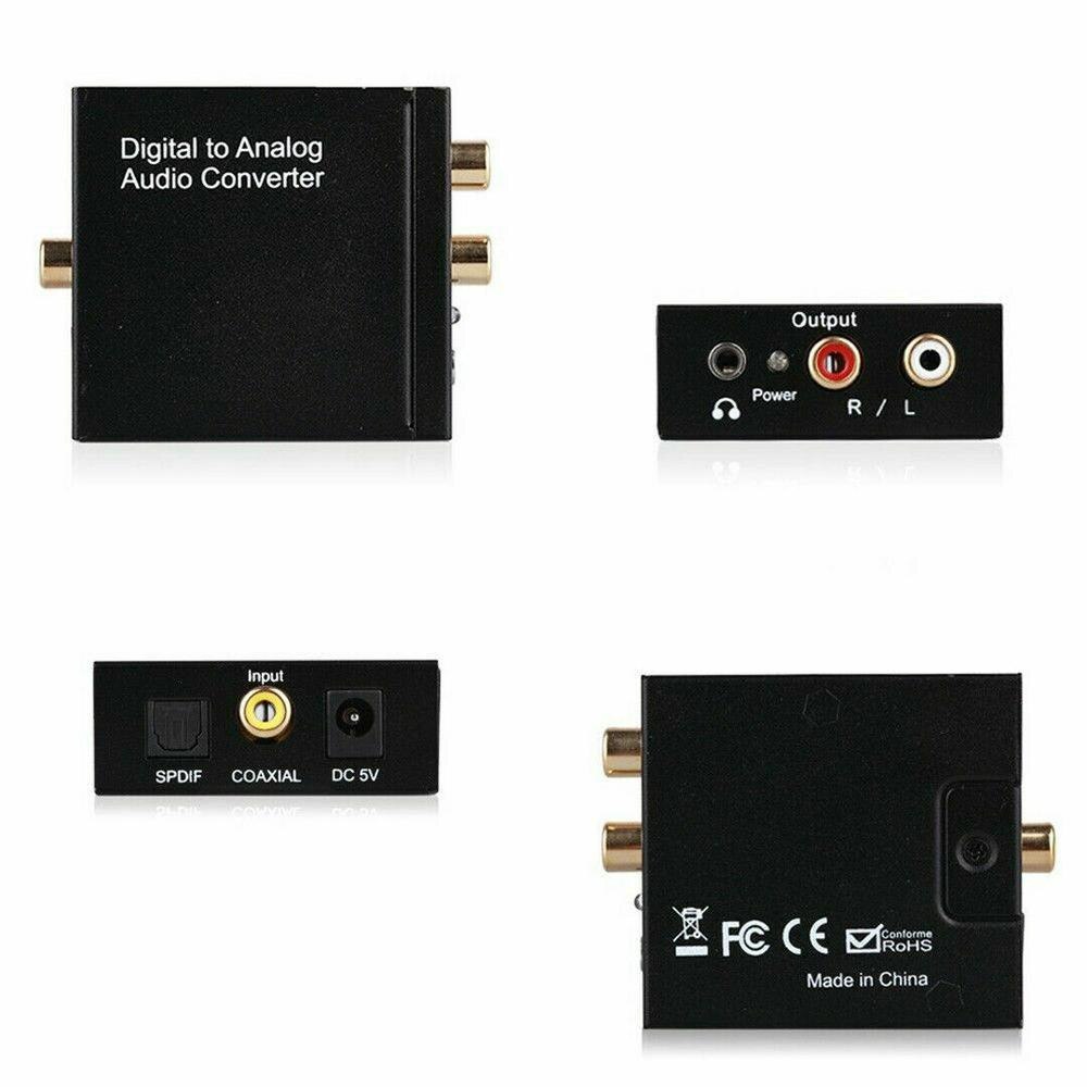 Protable 3.5Mm Jack Coaxial Optical Fiber Digital To Analog Audio Aux Rca L / R Converter Spdif Digital Audio Decoder Amplifier