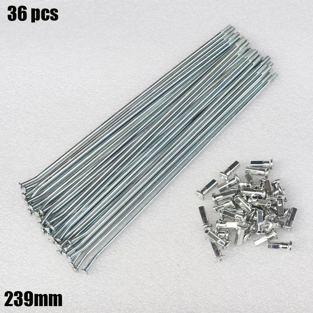 36 pcs 200-245 mm 8G spokes 4mm width spokes bend For electric bicycle bike motorcycle radios for motorcycle and child bike: 239mm
