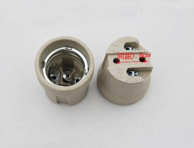 2pcs E27 Ceramic Lamp Cap Screw E40 Lamp Holder Pottery and Porcelain E14 Bases for Ceiling Lamp Retrofit: D Type E27 pitch18mm