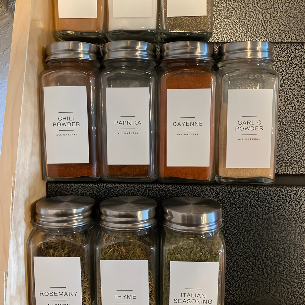 Spice Jar Labels, Modern Collection, Water and Oil Resistant Stickers, Kitchen Organization Stickers, by The Dweling Comp