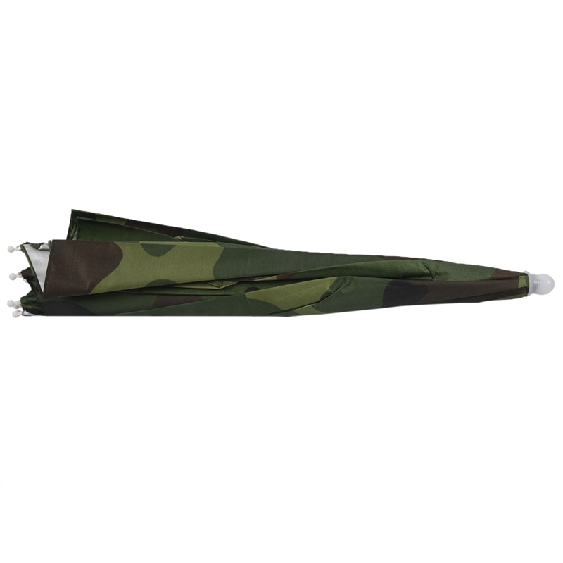 Elastisk pandebånd camouflage mønster sol regn paraply hat cap til fiskeri: Default Title