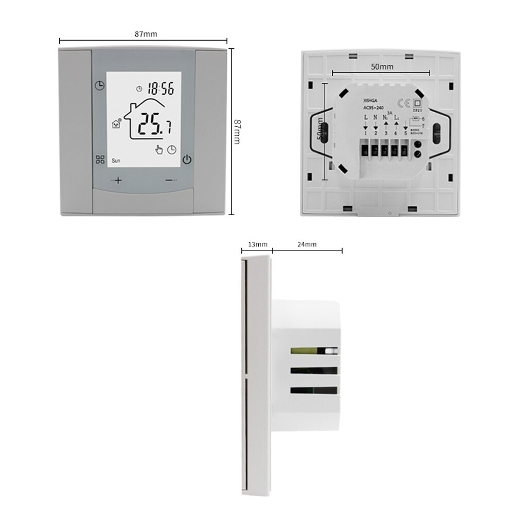 Intelligent Temperature Controller Thermostat Home Intelligent Life Push Button Type Intelligent Temperature Control Switch