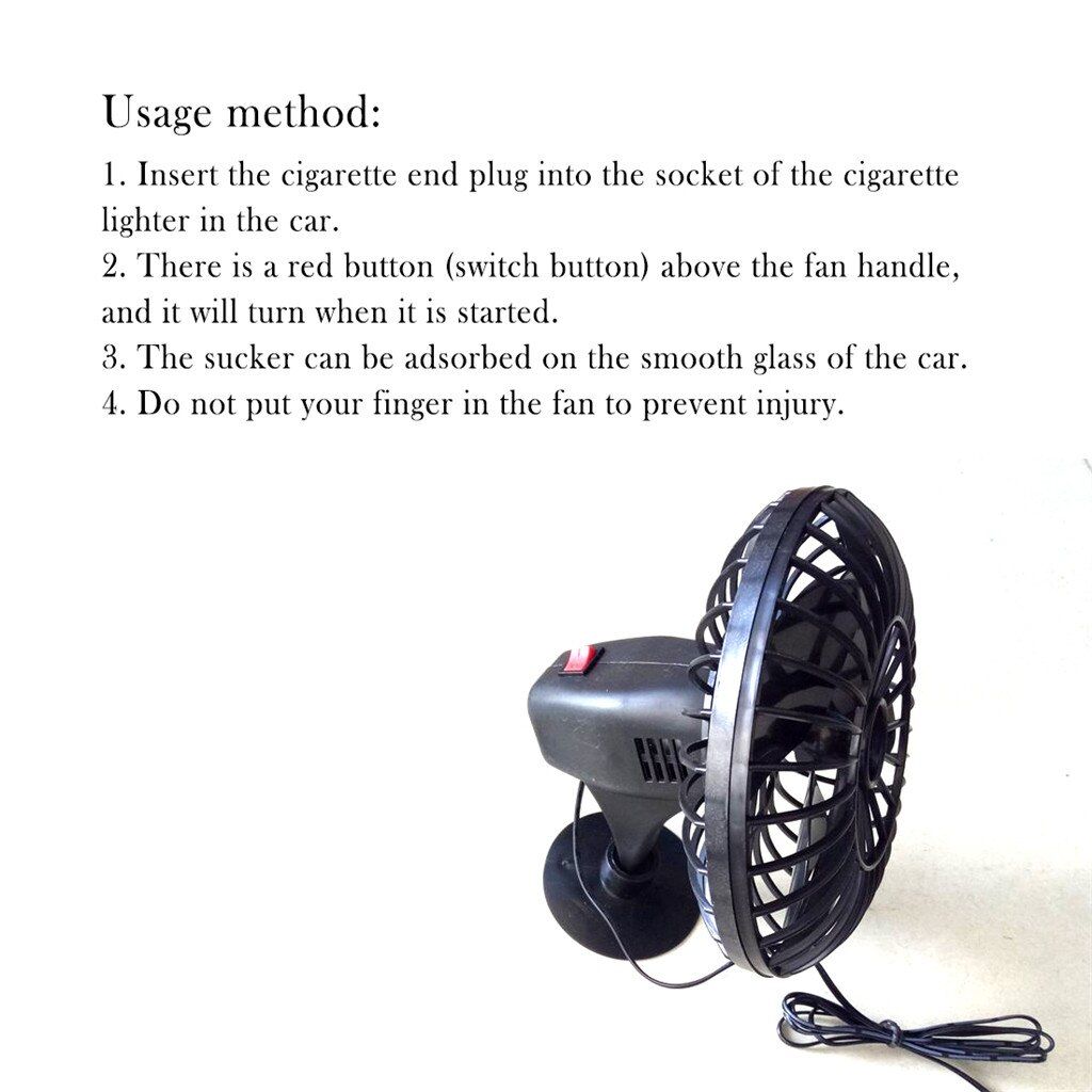 WUPP Elektrische Auto Fan Auto 4 Inch Zomer Mini Ventilator Aangedreven Adsorptie 12v Auto elektrische Ventilator 9710