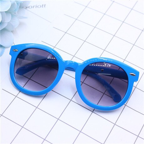 Brand Kids Zonnebril Kind Zwarte Rijst nail Zonnebril Anti-Uv Baby Zon-shading Brillen Meisje Jongen Sunglass: Blauw