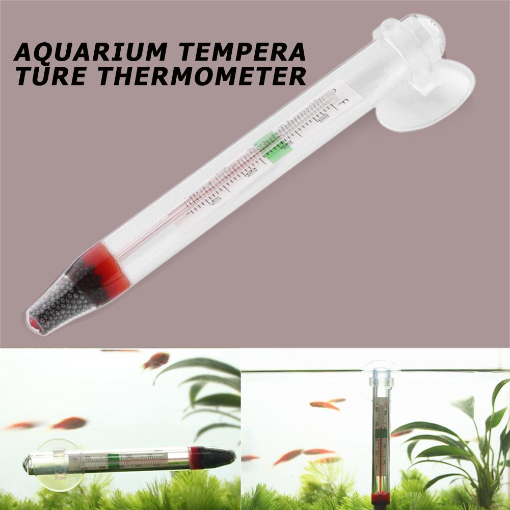Glasstube-termómetro para acuarios y peces, vidrio superfuerte, observación más clara, temperatura, sumergible, decoración de tanques de succión