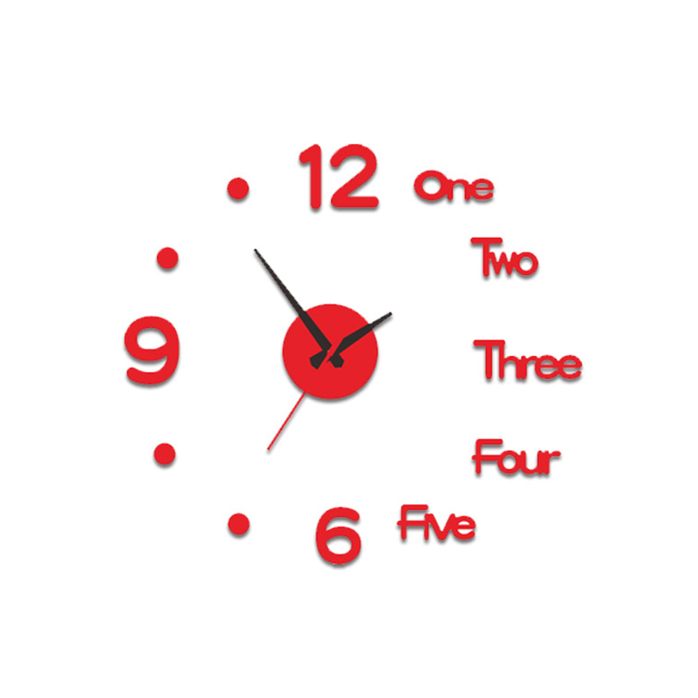 Wall Clock Metal Quartz Watch Clocks 3d DIY Home Decoration Acrylic Mirror Stickers Modern Needle for Living Room Bedroom