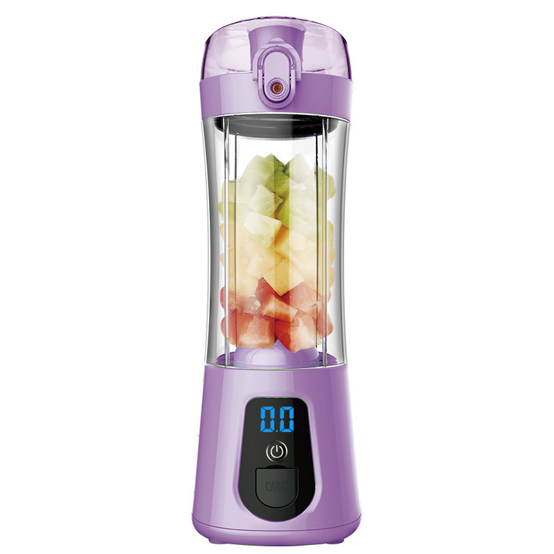 380ml 4 blade draagbare blender juicer machine mixer elektrische mini usb voedsel processor juicer smoothie blender cup maker sap: Purple