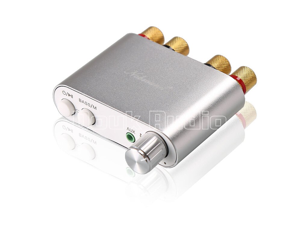 Nobsound NS-10G TPA3116 Bluetooth 5.0 Mini 50W*2 Digital Amplifier Stereo Hi-Fi Power Amlifier 5 Colors: Silver