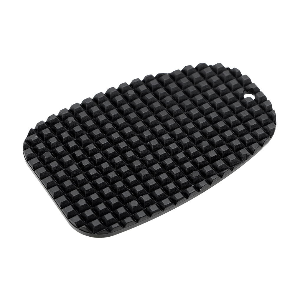1 st Zwart Universele Motorfiets Plastic Zijstandaard Moto Bike Kickstand antislip Plaat Side Extension Ondersteuning Voet Pad Base