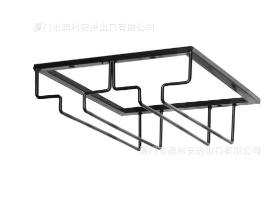 Ijzeren Muur Mount Wijn Glas Opknoping Houder Beker Glaswerk Organizer Rack: 2 slots