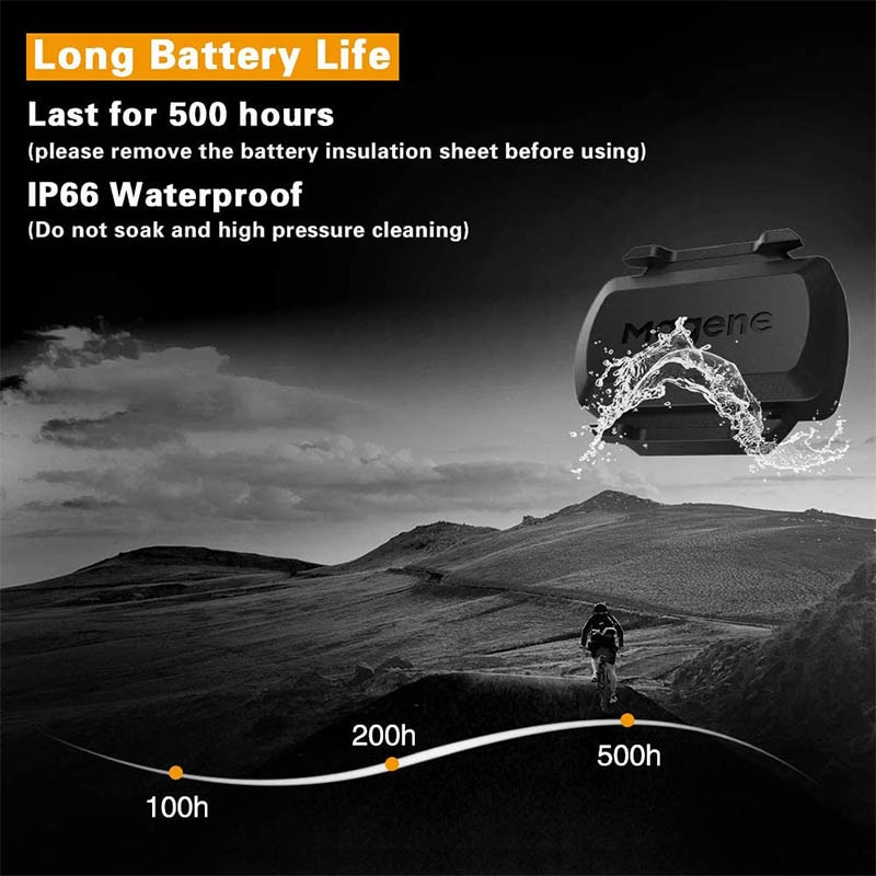 Magene S3+ Bicycle Speed/Cadence Sensor and H64 Heart Rate Monitor ANT+Bluetooth Wireless Speedometer for Garmin IGPSPORT Bryton
