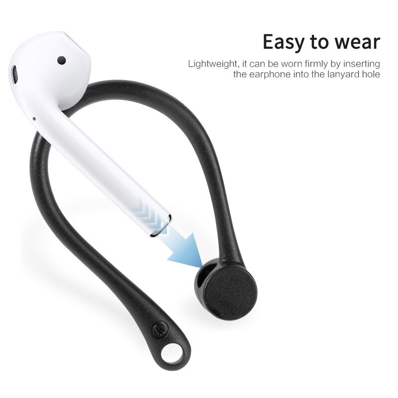 2 sztuk Mini Anti-fall zestaw słuchawkowy Bluetooth Earhooks uchwyt słuchawkowy dla Airpods 1/2 Earbuds zaczep na ucho dla Apple Air Pods 1 2