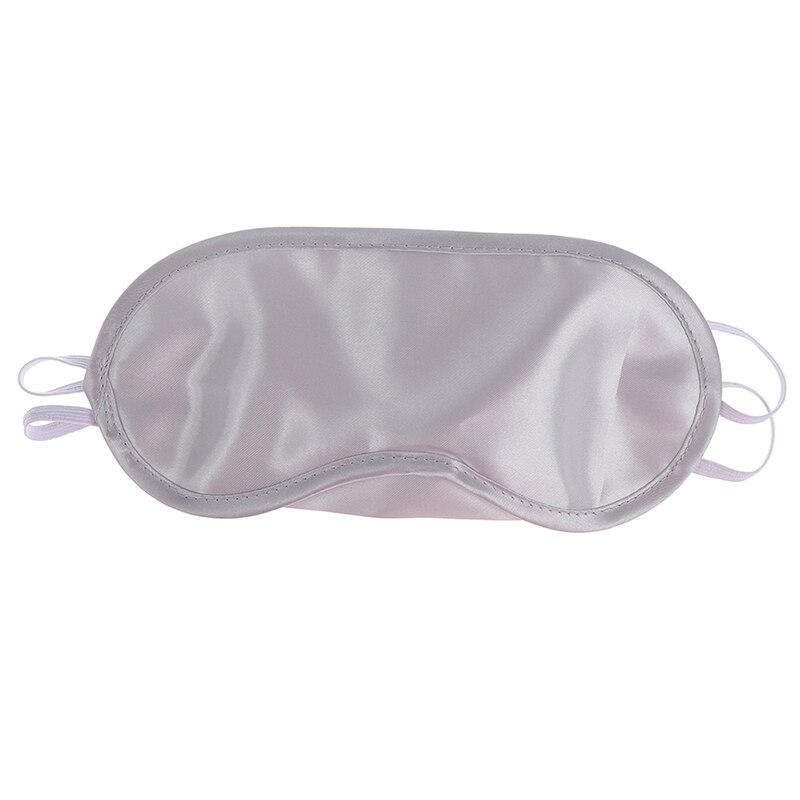 Antifaz para dormir de seda de viaje y con los ojos vendados, suave, con correa elástica, para dormir por la noche, 1 Uds.: silver