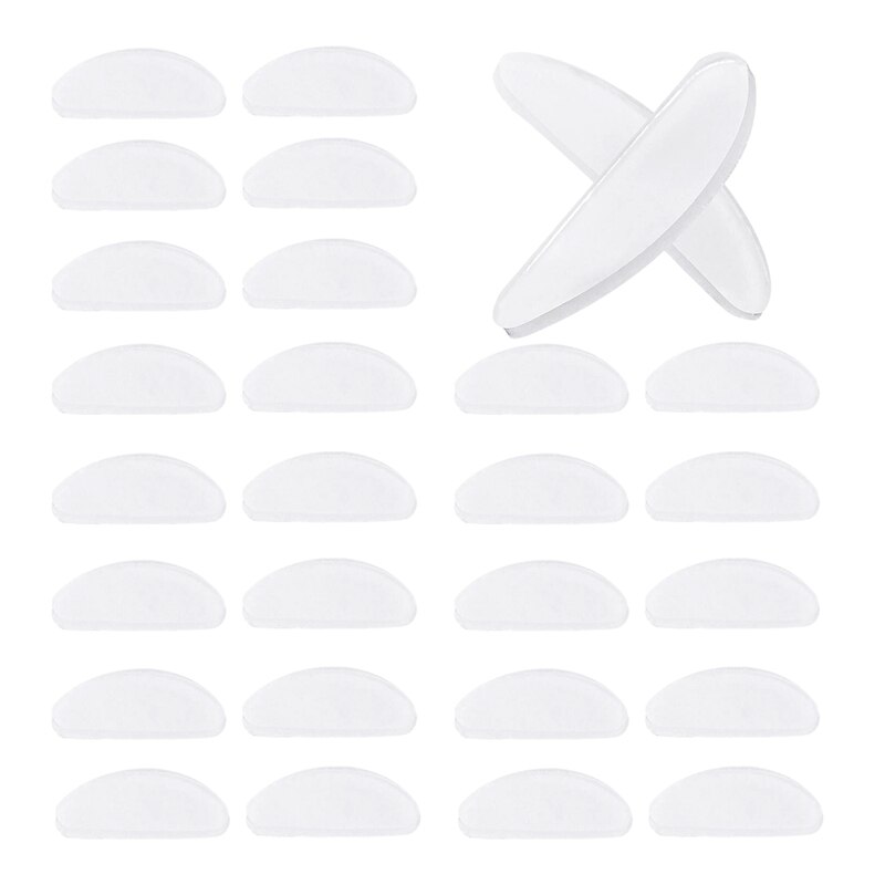 18 paar Brillen Nase Pads Gläser Klebstoff Silikon Anti-Unterhose Nosepads für Brillen Gläser Sonnenbrille (transparent, 1,5 Mm)