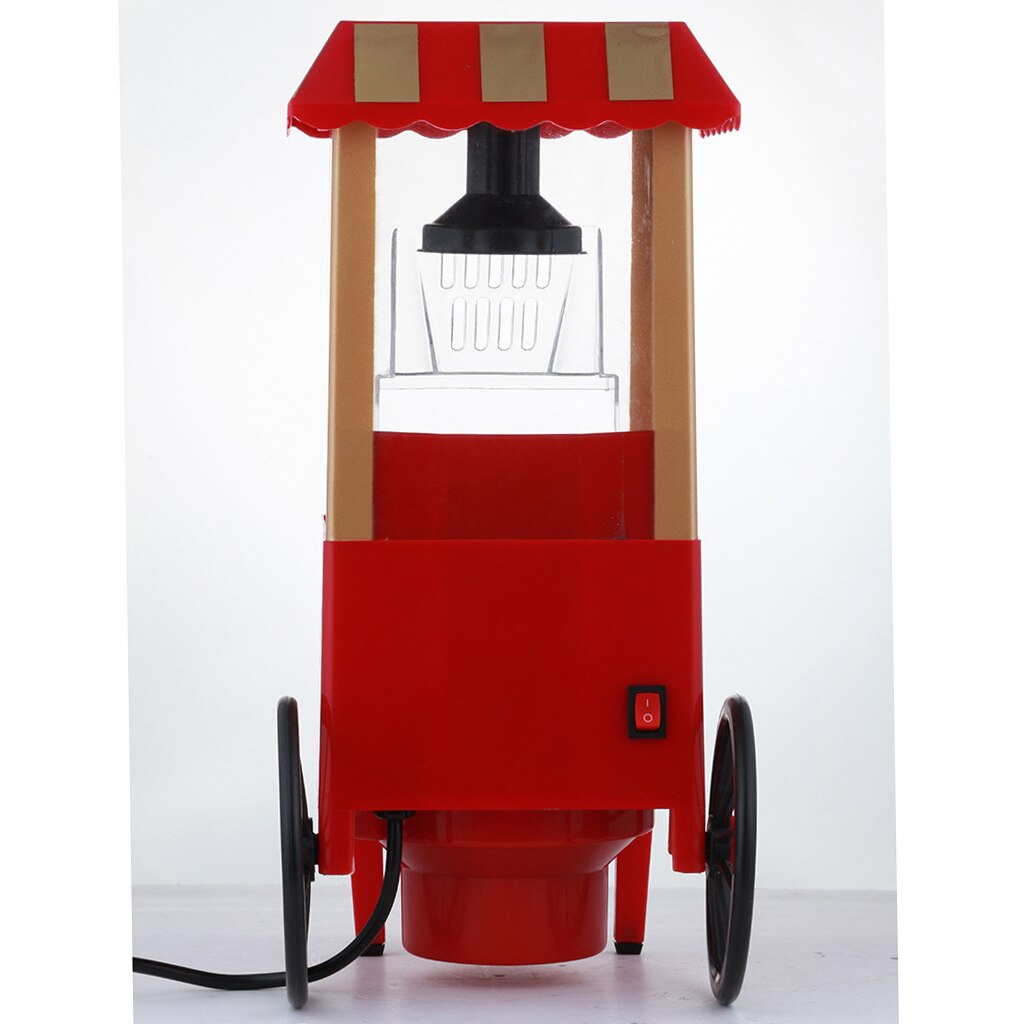 Old Movie Time Small Red Popcorn Cart Machine For Family Children