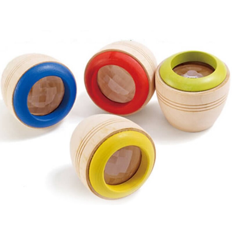 in Legno per bambini Giocattolo ic Caleidoscopio Effetto Ape-occhio Girevole Poligono Specchio Specchio di Osservazione