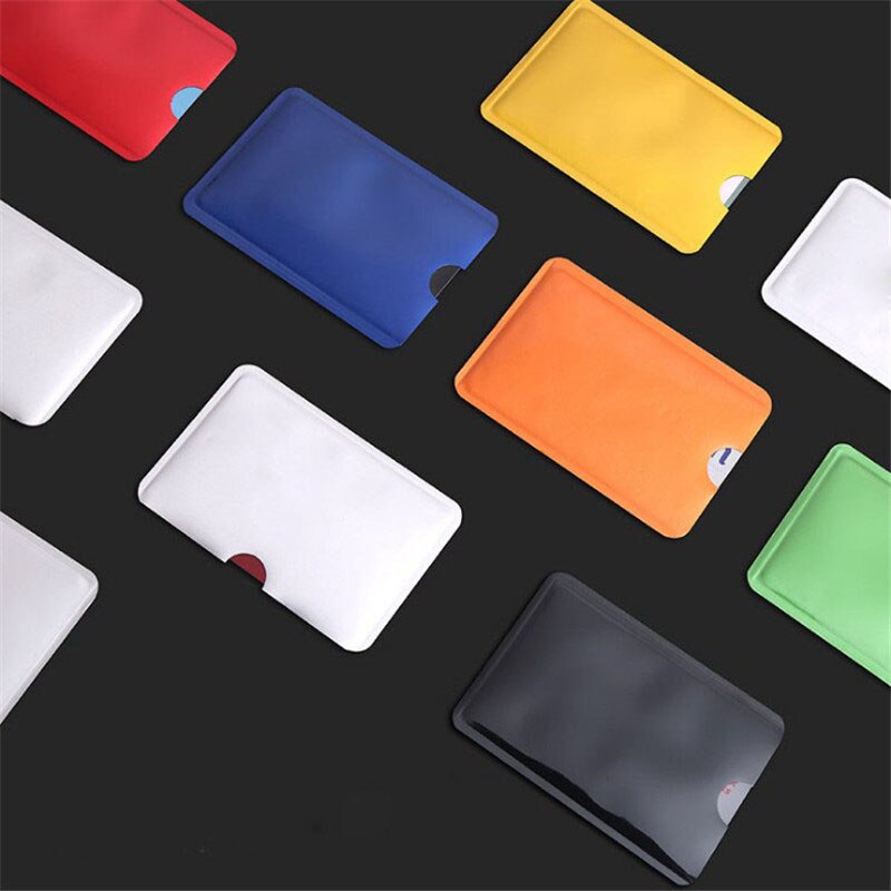 10 Pcs/Pack Anti-theft Reader Lock Bank ID Case Anti Rfid Blocking Card Holder Smart Safety Protection Metal Credit Card Holder