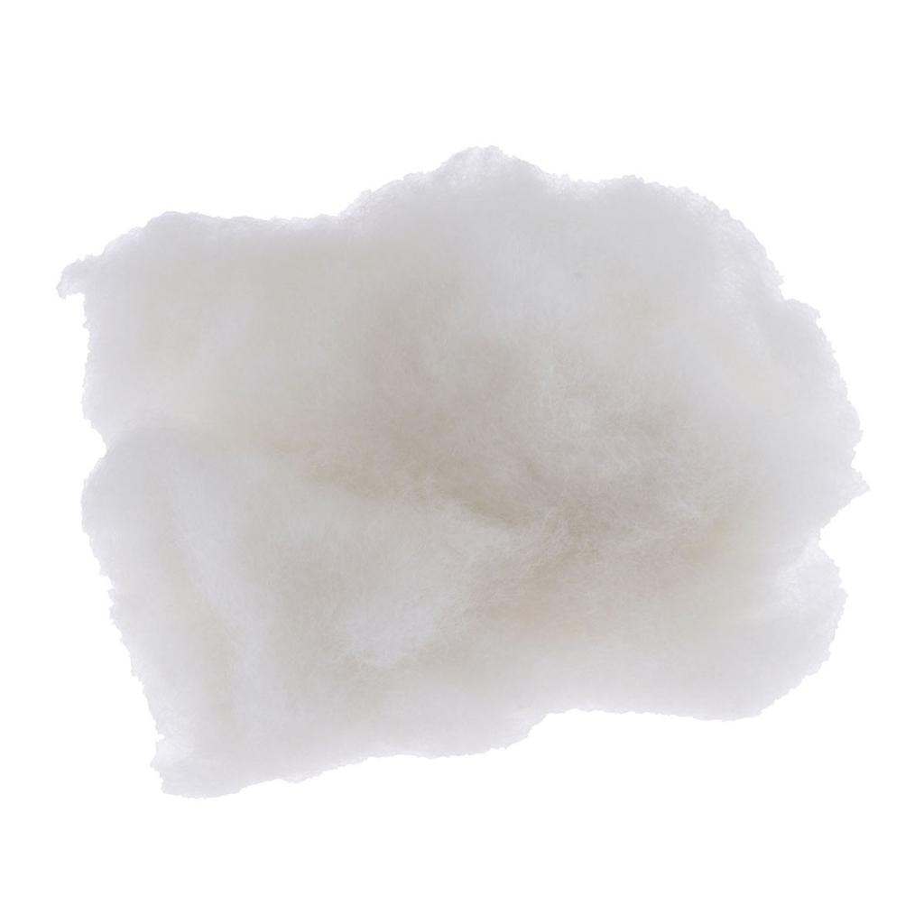 Fyllning av bomullsfyllning bomullsbastning vadderingsfyllningsmaterial fiberfyllningskuddfyllning gjord av polyester, vit , 150g