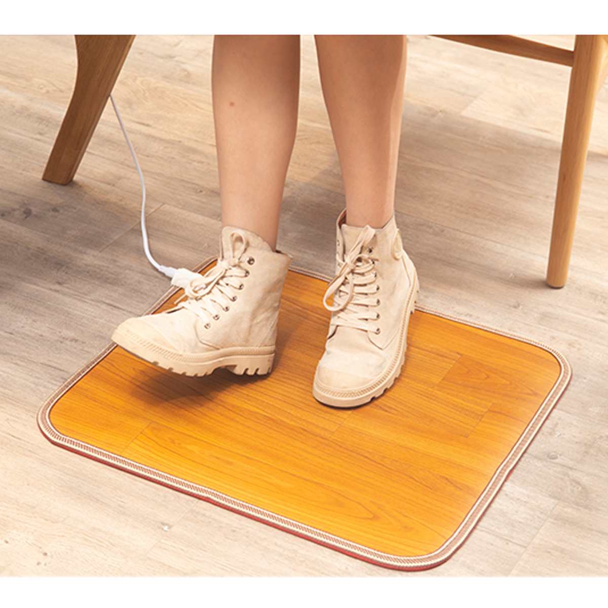 Electric Heated Heating Foot Mat Warmer Winter Heating Pad for Men Women Foot Warmer Heat Pad Thermostat Warming Tools