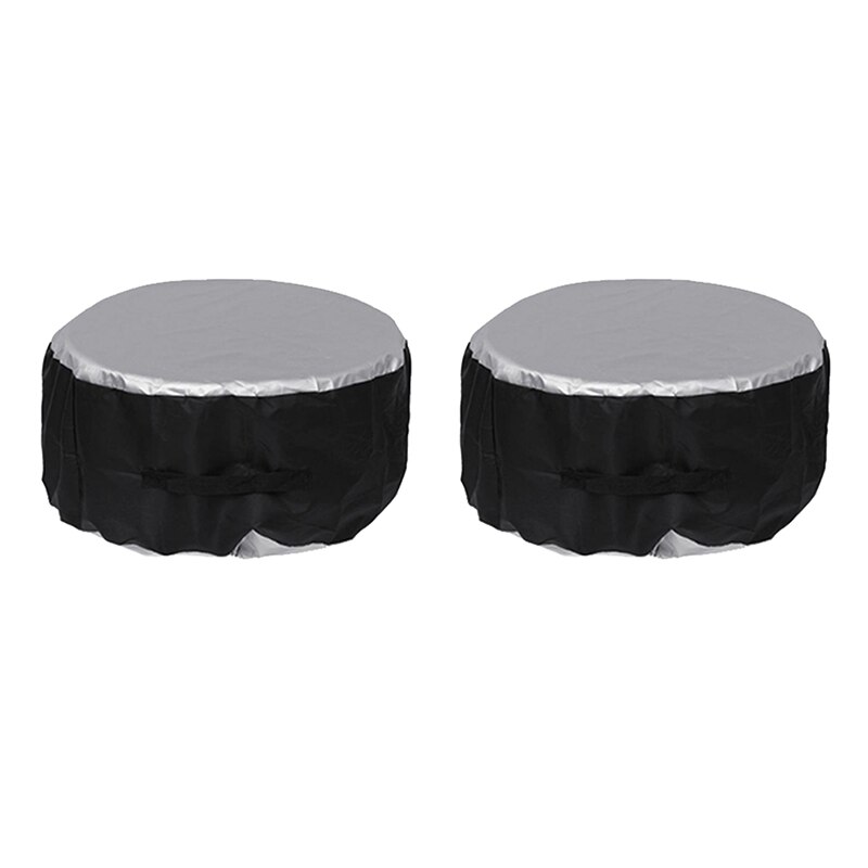 4 Stuks Universele Auto Reservewiel Band Cover Band 210D Oxford Doek Wiel Zachte Tas Protector Suv Cover Band