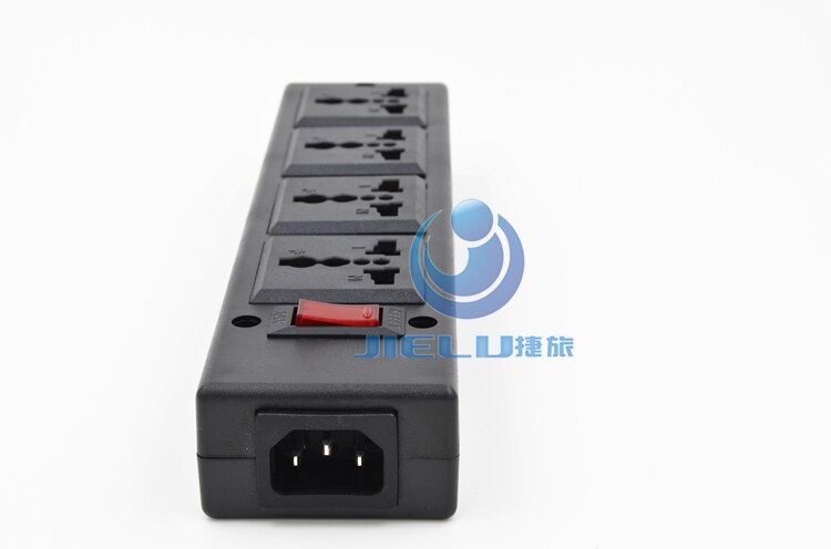 4-Outlet Universal socket with overload protector,Circuit Breaker Switch,4 Ways Outlet extend PDU power strip